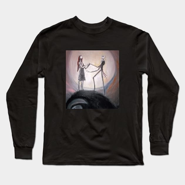 jack and sally Long Sleeve T-Shirt by Mike Nesloney Art